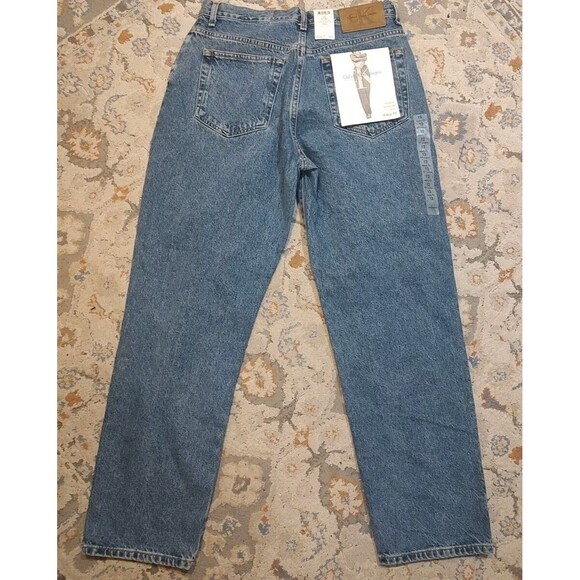 Calvin Klein Jeans Women 12 Double Stone Wash Mom Easy Fit Zipper Fly Straight - Picture 2 of 13